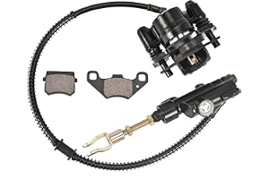 Trkimal Hydrauliskt bromsok bak huvudbromscylinder med bromsbelägg ersättning för kinesiska TaoTao 110cc Peace Motorsports Qu