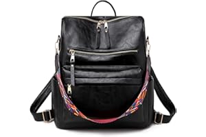 UBAYMAX Zaino Donna in Pelle PU,Borsa da Viaggio Lavoro Multifunzione,Borse a Zainetto Tracolla da Donna Moda,Casual Scuola Daypack Multitasche,Borse a Spalla per Shopping