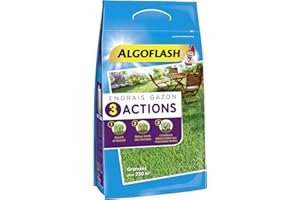 BARRIÈRE À INSECTES ALGOFLASH Engrais Gazon 3 Actions, Non applicable, 10 kg