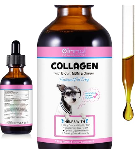 Flüssiges Kollagen Für Hunde – 60ml, Mit Biotin & MSM, Für Gelenke & Fell