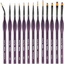 Detail Paint Brush Set, Rock Ninja 9pcs Thin Brushes For Fine Detailing & Art Painting - Acrylic,Watercolor, Oil Miniatures, Scale Models, Airplane - View #7