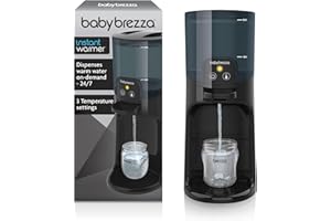 Baby Brezza Wasserwärmer für Babynahrung – Sofort heißes Wasser in Sekunden – Ideal für nachts – 3 Temp.-Stufen (22°C/37°C/40°C), 1,5L Tank, für Milchpulver & Fläschchen, BPA-frei