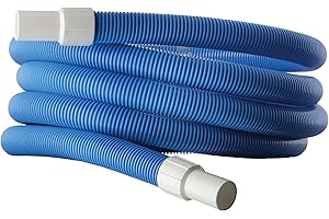 Mugar-VARIOS PRODUCTOS PISCINAS. Mangueras de 32 y 38mm, Limpiafondos palometa y clip, recoge hojas Mangos, terminales para Mantenimiento Piscinas (10m Manguera 38mm)