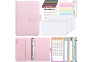 ‎SKYDUE SKYDUE Budget Planner Deutsch, Sparchallenge Budgetplaner, Sparbuch Für Geld Finanzplaner,Haushaltsbuch Mit Geldfächer, Cash Stuffing Challenge Binder, Sparbuch Umschlagmethode (Rosa)