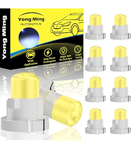10 PCS T3 Car Halogen Instrument Lights - 12V 30MA Super Bright White Bulbs For Most Vehicles