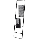 Wenko Escalera para Toallas, bambú, Negro, Klein, 57 x 170 x ...