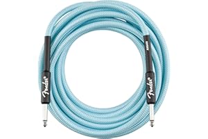 Fender Professional Series Tweed Instrument Cable, 15', Daphne Blue