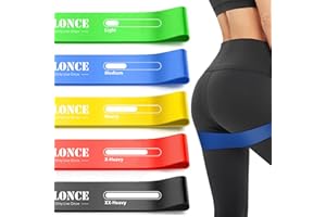 SATIFICER 5 Pezzi Gritin Elastici Fitness,Bande Elastiche Fitness, Cintura da Ginnastica, Cintura di Tensione ad Anello, Banda Elastica, Resistenza Band,Antiscivolo Bande Elastiche per Yoga, Pilates, Squats