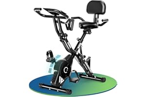 Exercise Bike for Home, SLUNSE 5 IN 1 Indoor Workout Bike,16-Level Magnetic Resistance Folding Stationary Exercise Bike, 350LBS Capacity and Comfortable Seat Cushion