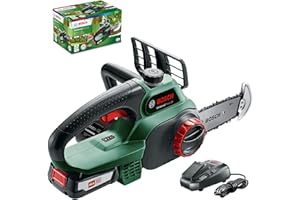 Bosch Cordless Chainsaw UniversalChain 18 (battery 2.5 Ah, charger, SDS system, blade length: 200 mm, 18 Volt System, in carton packaging)
