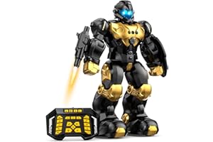 Bakoherp Roboter Kinder ab 5-10 Jahre, Ferngesteuerter, Große Programmierbare Smart Dancing Walking RC Roboter Spielzeug mit Gestensteuerung, für Jungen Mädchen Geschenk, Black