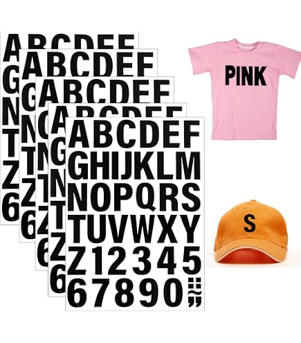 5 Vellen Letters En Cijfers Om Op Te Strijken – PET, 30x21 Cm – Voor T-shirts, Sportshirts, Tassen En Meer