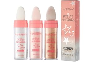 KAMNDEX Fairy Highlighter Powder Stick, Polvo de Hadas Body Highlighter Glitter Highlighter Powder Pen Highlighter Makeup For Face Eyes Lips Hair Body Glow Makeup, Magic Colour Shiner Powder