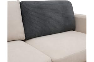 ‎EISMODRA Eismodra Rückenlehne Überzug,Sofabezug 3 Sitzer,Stretch Sitzkissenbezug,Couch Überwurfdecke Sofaschoner Sofaüberwurf,Elastischer Bezug Cover für L Form,Dunkelgrau,Rückenkissen(1 Stück)
