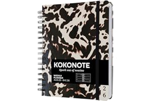 Kokonote - Agenda Semainier 2026 | Agenda 2025 2026 | Planner et Organiseurs | Lycée, Professionnel, Étudiant, Weekly Planner (17 mois)