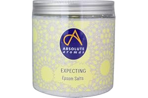 Absolute Aromas Sali di Epsom Expecting per la Gravidanza - Solfato di Magnesio Infuso con Oli Essenziali 100% Puri di Neroli, Petitgrain e Mandarino (575g)