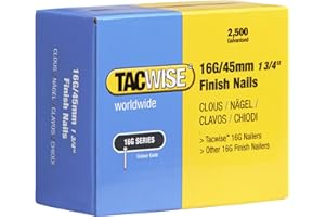Tacwise 0297 Clavos de Acabado Galvanizados Tipo 16G / 45 mm, Paquete de 2500