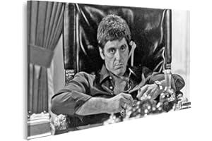 islandburner Cuadro sobre lienzo Pacino Scarface Tony Montana de culto gángster película película de Hollywood icono V3 lienzo lienzo mural cuadros póster sala de estar
