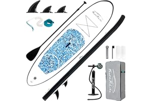 FEATH-R-LITE 10' &11' Inflatable Ultra-Light Stand Up Paddle Board for All Skill Levels Included with SUP, Adj Paddle, Pump, Backpack, Leash