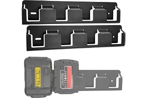 otuiaim [2-pack] 4 fack, batterihållare, väggmontering, kompatibel med Dewalt 18 V/20 V borrbatterier, förstärkt stålbatterih