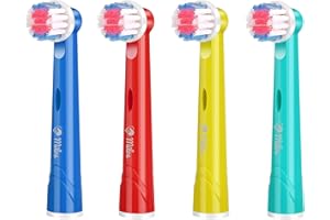 Brossette Enfants Compatible avec Braun Oral B - Milos Têtes de Brosse à Dents Électrique pour Enfants Brossettes de Rechange Électriques Lot de 4