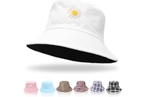 Keho Women Bucket Hats - Print Bucket Hat Summer Fisherman Hat Cotton Reversible Sun Hat Beach Hat for Women Men Teens