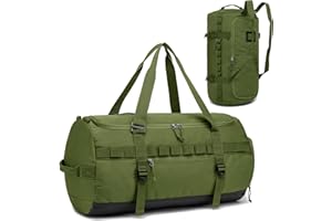 Lyweem Duffle Bag for Men, 60L Travel & Gym Duffel Bag Large Size for Women Waterproof Sports Holdall Bags Weekend Overnight with Shoes Compartment, Green