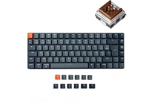 Keychron K3 Clavier mécanique sans Fil Ultra-Mince, Clavier Bluetooth/USB 75% Design avec rétro-éclairage Blanc, commutateur 