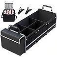 Beauenty Car Trunk Organizer,Collapsible Multi-Compartment Car Organizers,Large Foldable SUV Car Storage Backseat Waterproof/Dust-proof Trunk Organizer with Insulated Leakproof Cooler Bag (Black)