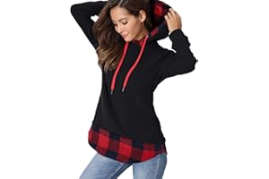 Aitos Pulli Damen Hoodies Damen Pullover Kapuzenpullover Sweatshirt Pulli Zweifarbige Longsleeve Tops Doppelte Kapuzenpulli Casual