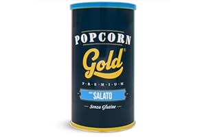 Fun Food Italia Popcorn Gold Premium Gusto - Senza Glutine, Salato, in Barattolo da 40 G