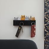 caju art & decoration CajuArt Renkli &Ccedil;izim Sevimli Kediler Duvar Askılık Anahtarlık
