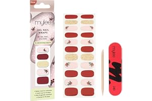 Mylee Gel Nail Wraps [Merry Mix-up] – Party Season Collection – 10 Pre-Cured Gel Stickers, Self-Adhesive, No Lamp Needed, Chip-Resistant, Glossy Finish, Long Lasting, Easy to Apply, Nail Art