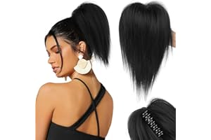 BRIKABIA Haarteil Dutt Haarteil Blond Haaren Hochsteckfrisuren Haarverlängerung Messy Bun (Schwarz)