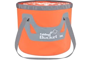Idefair Foldable Water Bucket 20L, Space-Saving Wash Basin Collapsible Water Storage Container Folding Camping Bucket for Outdoor Traveling Hiking Fishing Gardening Car Washing