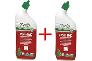 SEKAJKARA POM WC (Zero) Detergente WC - Disincrostante naturale con azione deodorante per wc - 2 FLACONI DA 750 ml
