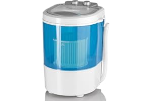 CLEAN MAXX 3KG Mini Portable Spin Washing Machine with Timer - Perfect for Travelling, Camping & Caravanning