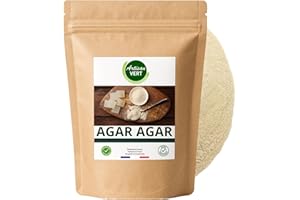ADV Agar Agar,★ végétal, naturel ★ gélatine en Poudre ★ gélifiant alimentaire - Artisan du Vert (50g)