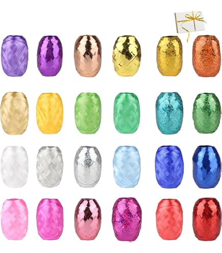 HSYTEK Set 10 Nastri Di Raso Per Decorazioni Feste - Colori Assortiti, Nastri Per Palloncini, Confezioni Regalo, Carnevale, Matrimonio E Crafting Fai-da-Te