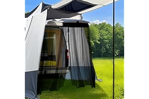 AIR SWIMMERS Tente de Hayon 200x200x205cm pour VW T5 T6, Tente d'Extension pour Voiture 2-3 Personnes, Imperméable 3000mm, UPF35+, Accessoires de Camping pour T5 T6