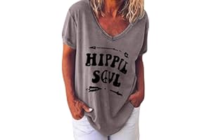 TIMEMEAN Tops Femmes T-Shirt Fleurie Pissenlit De Grande Taille Hauts De Chemisier Basiques à Col en V Et à Manches Courtes D'été Décontractés