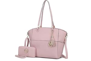 MKF COLLECTION MKF Schultertasche für Damen Set Handtasche Geldbörse Geldbörse - Top-Griff Tote - Abnehmbarer Schultergurt Veganes Leder