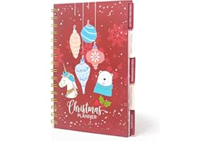 Joeji's Kitchen 2025 Christmas Planner Organiser - A5 Size Notebook Journal for Planning Gifts Presents Cards Menu - Xmas Binder