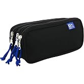 Oxford, School Pencil Case 3 Compartments, Elastic Rubber, 3 Zippers