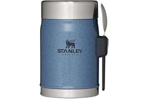 Stanley Classic Legendary Fiambrera Termica 0.4L con Spork - Mantiene Frío o Calor 7 Horas - Termo Comida Caliente Adulto - Acero Inoxidable - Sin BPA - Apto Para Lavavajillas - Hammertone Lake