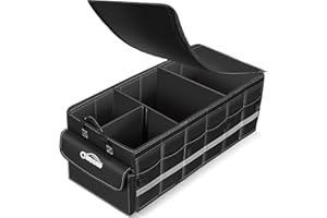 oasser Organizer per Bagagliaio Auto 75L Tessuto Oxford Organizer per Bbaule Auto Pieghevole Multiscomparto Antiscivolo con Base Robusta Borsa for SUV