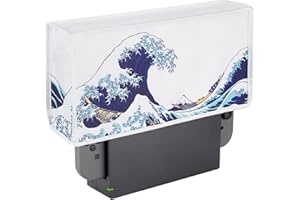 PlayVital Cover Antipolvere per Nintendo Switch/OLED,Copertura Nylon Coperchio Protettivo Impermeabile Antigraffio per Nintendo Switch Charging Dock-Grande Onda