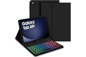 GOOJODOQ Tastiera Custodia per Samsung Galaxy Tab A9+/A9 PLUS 11" 2023, Layout Italiano Tastiera retroilluminata staccabile e custodia protettiva per Tab A9+ 11 Pollice SM-X210/X215/X216, Nero
