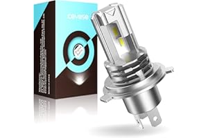 KOYOSO H4 LED 5000LM 25W Ampoules Compatible 12V Moto Scooter Feux de Route et Feux de Croisement, Pack de 1