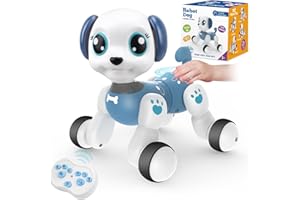 Britik Toys for 3-8 Year Old Kids: Remote Control Robot Dog for Kids Toys for Boys Age 3 4 5 6 7 8 Year Old Birthday Present Toy for Kids Girls Interactive & Smart Robot Electronic Pets Toys RC Dog